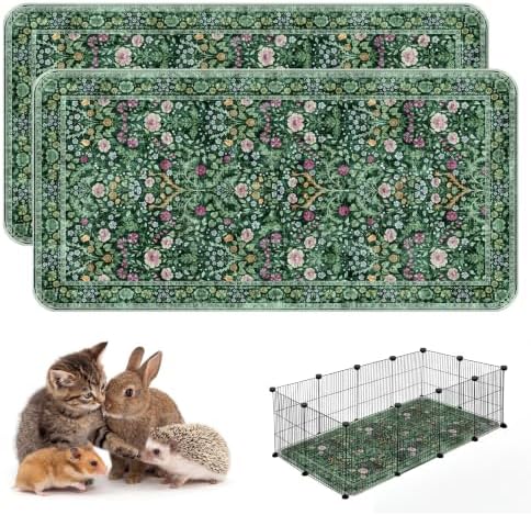 Washable Guinea Pig Pee Pads, Absorbent Reusable Guinea Pig Cage Liners by Peepads