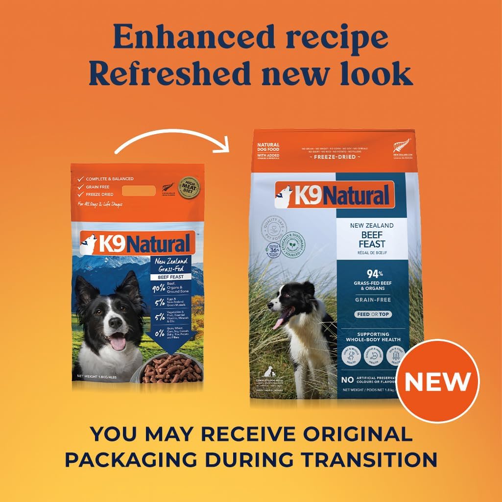 K9 Natural Freeze Dried Dog Food Beef 4lb