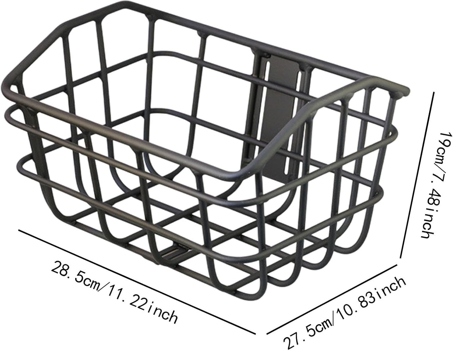 Basket Black Front Sturdy Construction Aluminum Alloy Large Capacity Accessories Cargo Container for Pet Transport