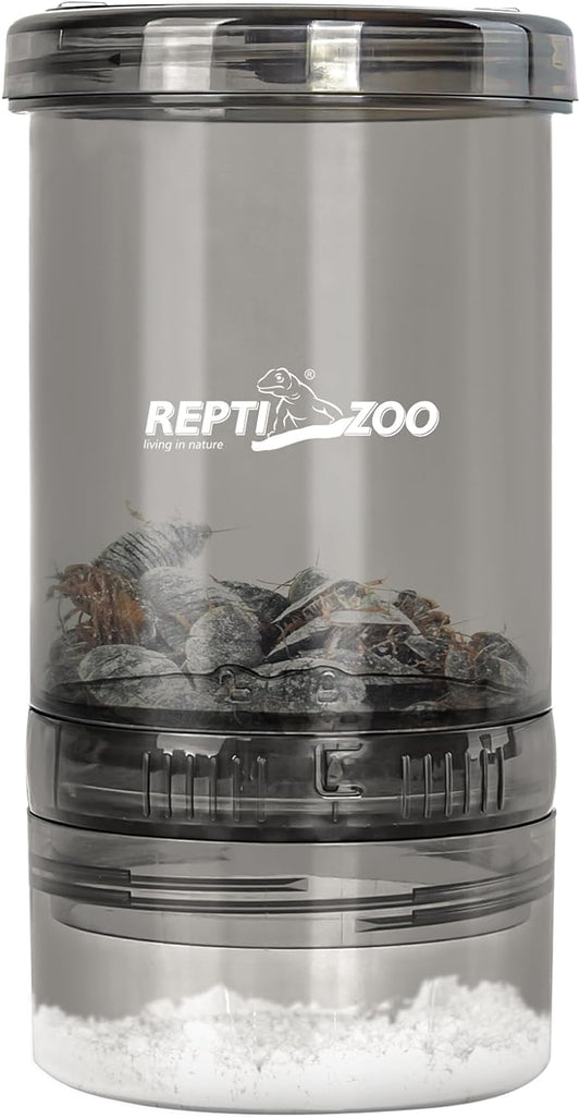 REPTI ZOO Reptile Cricket Calcium Powder Mixer, Cricket Keeper Shaker for Bearded Dragon Gecko Snake Lizards, Dispenser Feeder for Chameleon Reptile & Amphibians