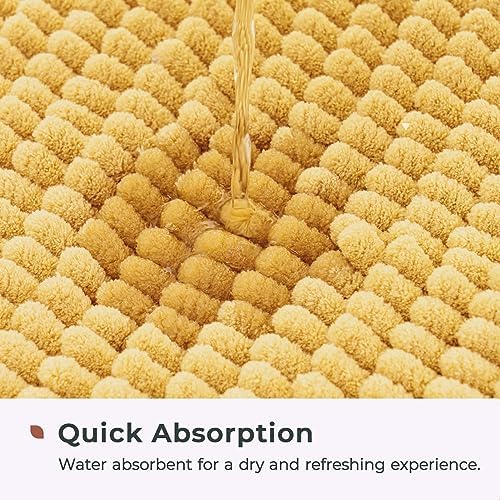 FRESHMINT Chenille Bathroom Rugs Mat 32”x20”, Non-Slip Bath Mat - Image 4