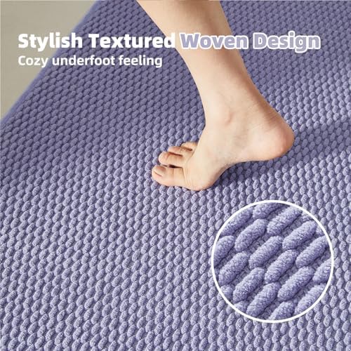 TYUU Bathroom Rugs Non Slip Washable, Super Absorbent Thin Bath Mat Quick Dry - Image 2