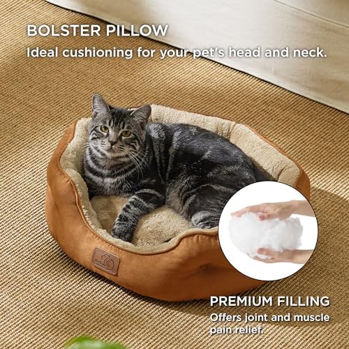 Bedsure Small Dog Bed Washable, Round Cat Beds - Image 3
