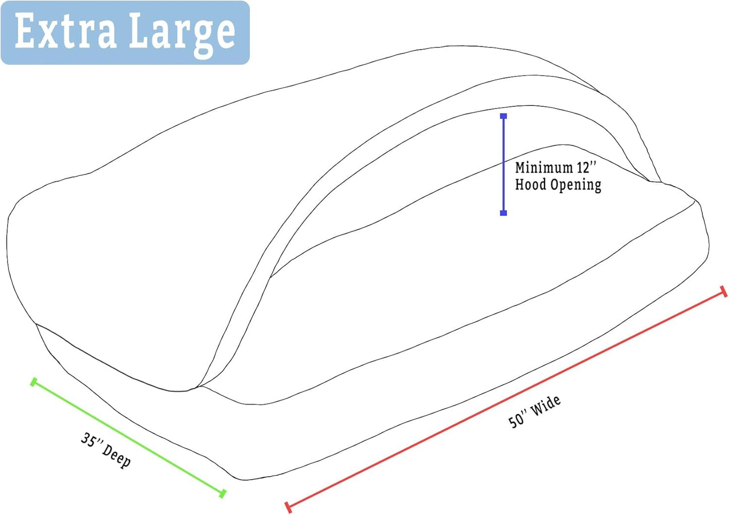 Snoozer Pet Products Luxury Rectangle Cozy Cave Dog Bed with Microsuede, Extra Large, Black