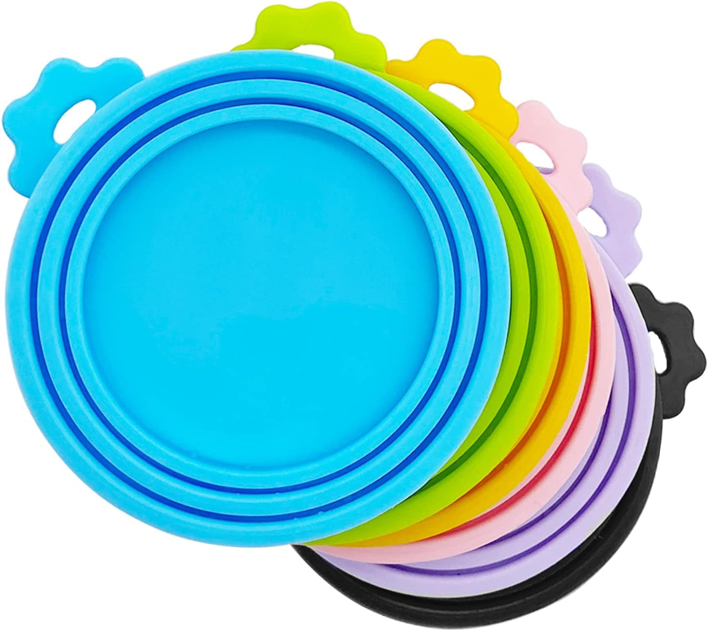 Food Can covers | 6 Pack Silicone Can Lids for Dog and Cat Food | Universal BPA Free | One Can Cap Fit Most Standard Size Canned Dog Cat Food