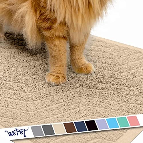 WePet Cat Litter Box Mat, Kitty Premium PVC Pad, Durable Trapping Rug, by WePet
