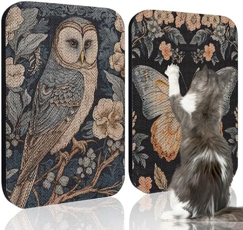 2 Pack Cat Wall Scratcher, Art Cat Scratching Board by LESISSMER