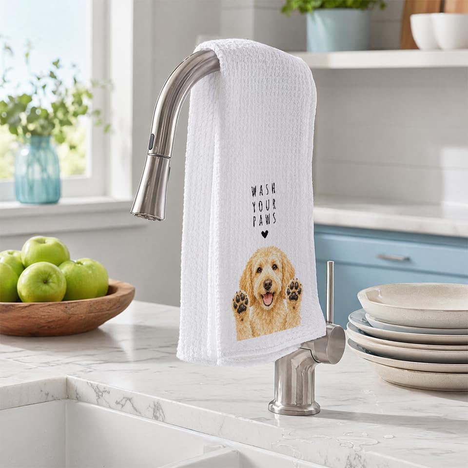 Goldendoodle Kitchen Towel, Hand Towel - Image 2