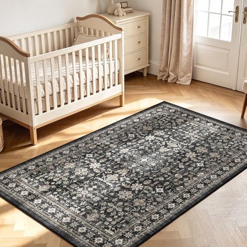Grey Area Rug 3x5 for Bedroom Kitchen - Image 4