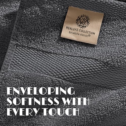 Wealuxe Gray Hand Towels 16x27 Inch - Image 3