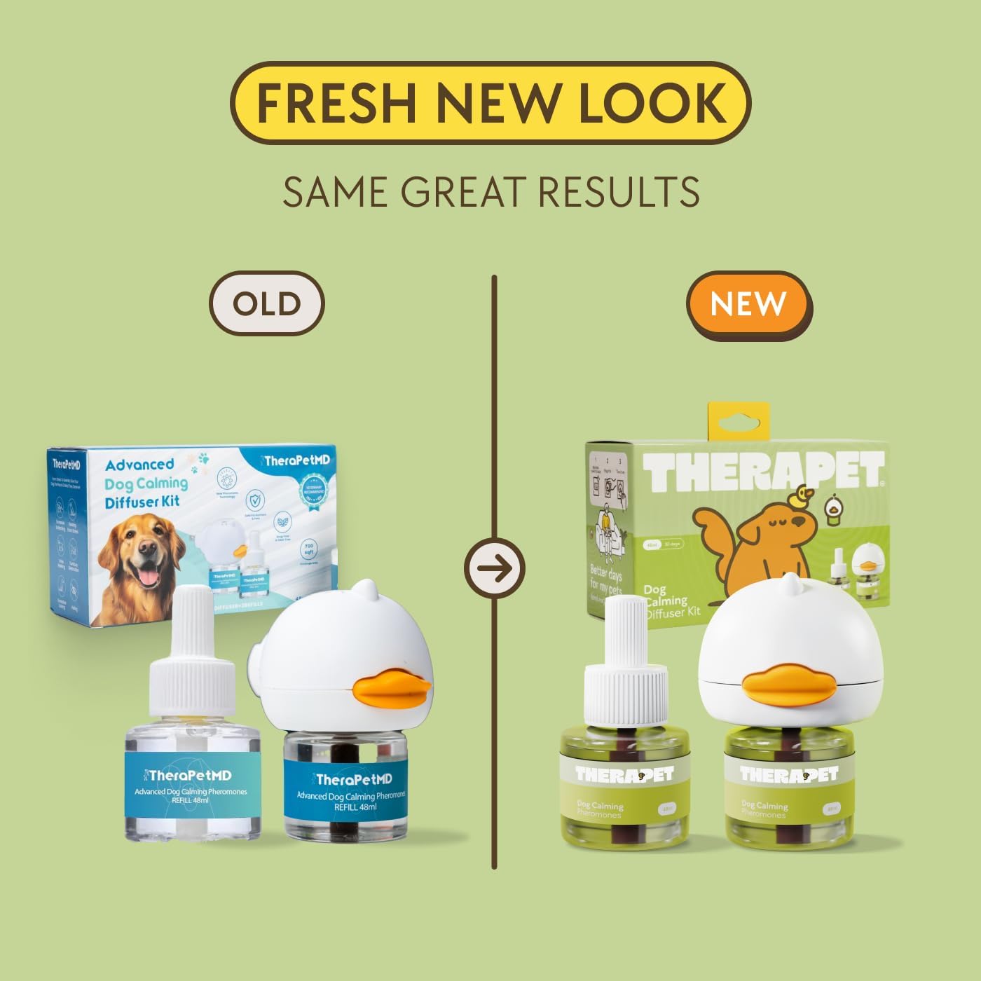 Therapet MD Dog Calming Diffuser - Pheromone Diffuser for Dogs Indoor Behavior Support, Anxiety Aid, 60 Day Long Lasting Refill Kit, Natural Formula