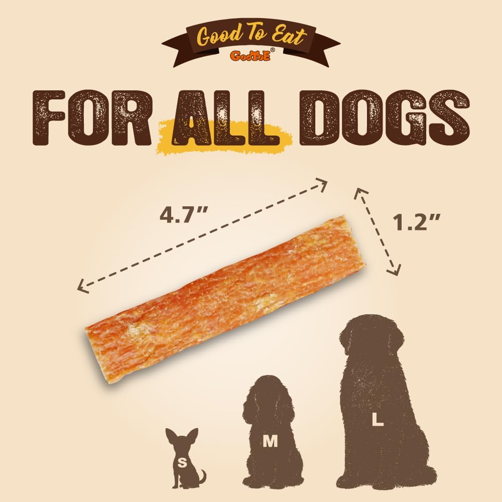 Gootoe Soft Chicken Jerky Cuts 1 lb, Dog Treats, All Natural, Hypoallergenic & Grain-Free, High-Protein, Healthy & Easily Digestible, Soft Texture, Resealable