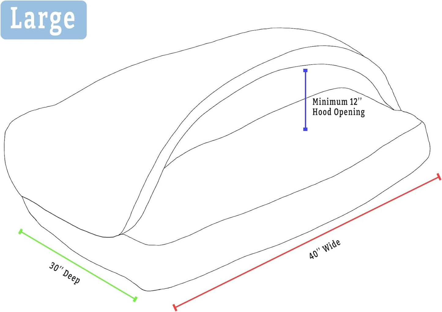 Snoozer Luxury Rectangle Cozy Cave Dog Bed - Indoor Dog Bed with Cover Cave, Covered Calming Burrow for Medium & Large Sized Pets with Blanket Attached, Enclosed, Washable - Large, Anthracite