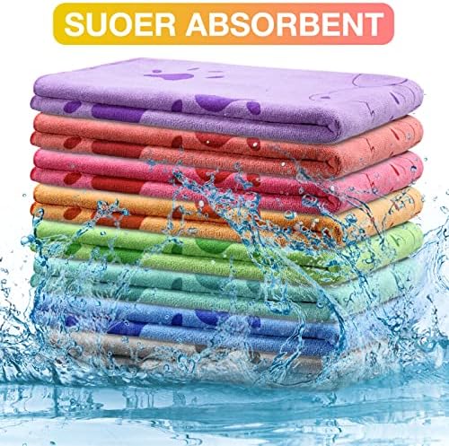 8 Pcs 55 x 28" Dog Towels Absorbent Microfiber Bath Drying Towels, 8 Colors - Image 3