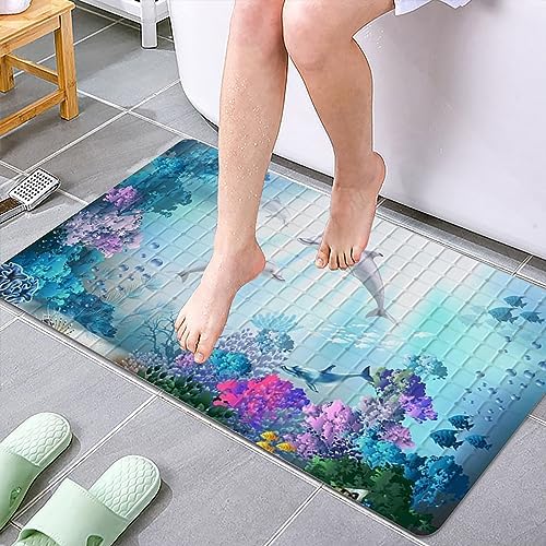 Ocean Blue Bathtub Mat Non-Slip - Image 2