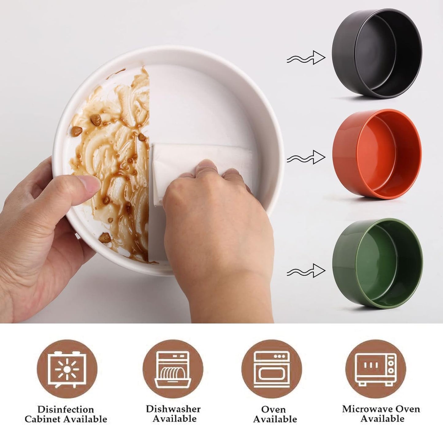 Petygooing 28 OZ Black Elevated/Raised Ceramic Dog Bowl for Small and Medium Breeds, Dog Food Water Dish with Stand,Pet Feeding Bowl with Anti Slip Rubber for Cats Small and Medium Dogs (3.6 Cups)