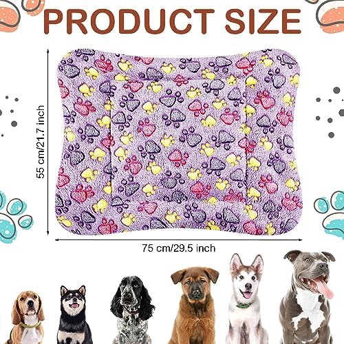 Tuanse 4 Pack Soft Pet Bed Mat Small Dog Crate Fleece - Image 3