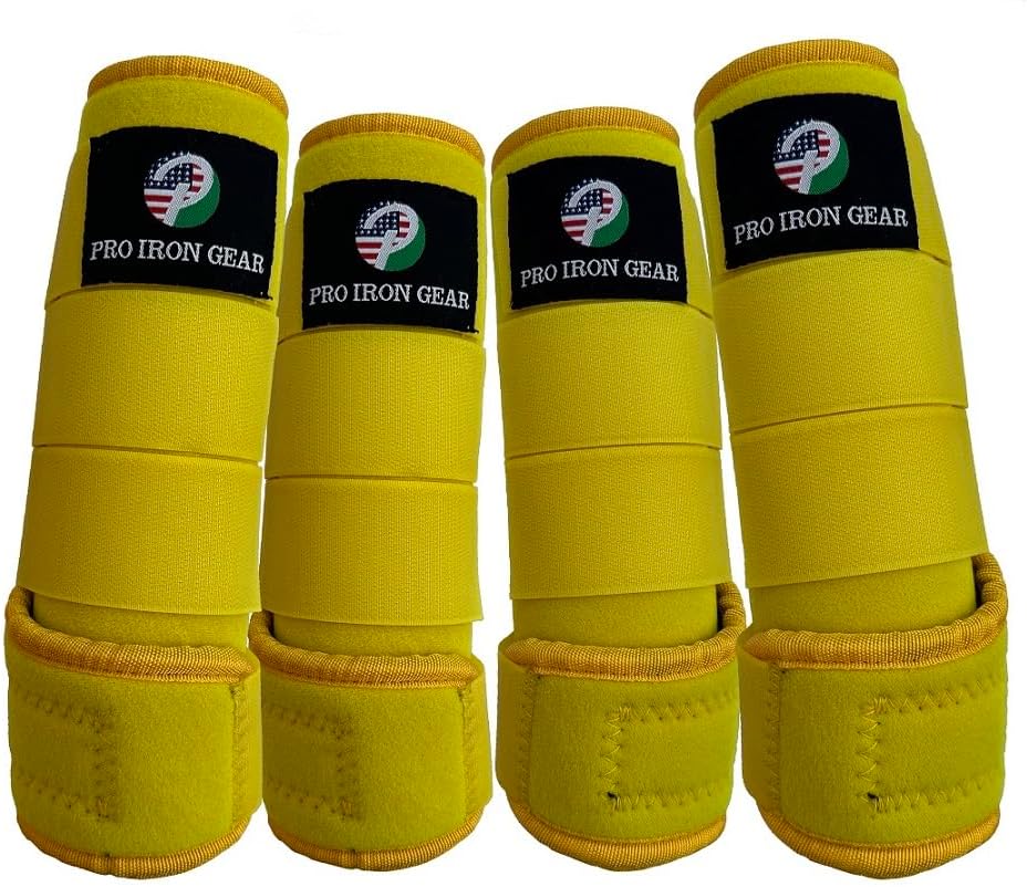 Horse Medicine Brushing Boots Leg Wraps Protection Gear Set of 2 and Set of 4 in 14 Colors