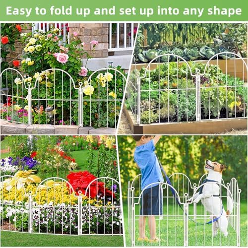 30 Pack White Decorative Garden Fence, 17in x 32ft, - Image 5
