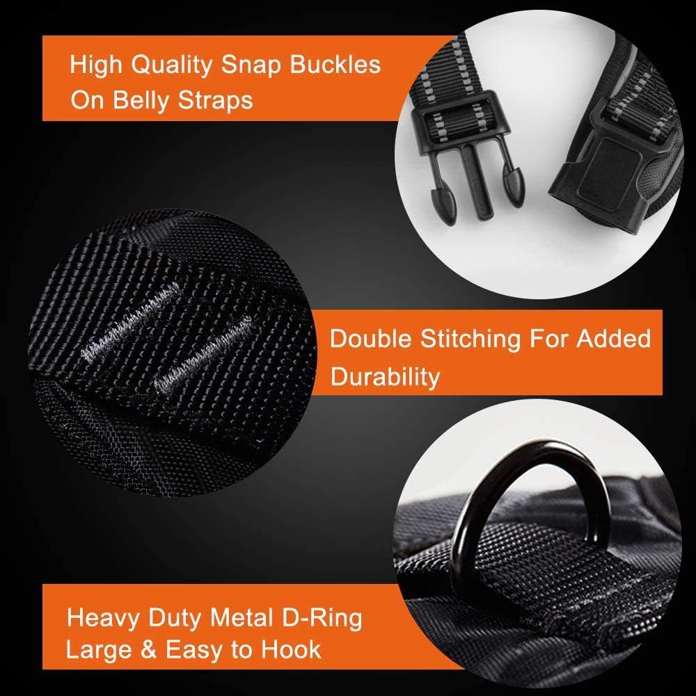 PHOEPET No Pull Dog Harnesses for Small Puppies Reflective Adjustable Front Clip Vest with 2 Metal Leash Attachment Hooks Soft Handle [Over The Head Design](XS, Royal Blue)