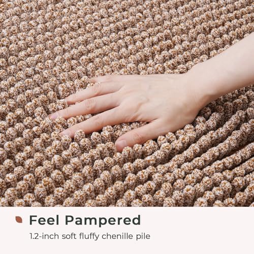 FRESHMINT Chenille Bath Rugs Extra Soft and Absorbent Microfiber Shag Rug - Image 3