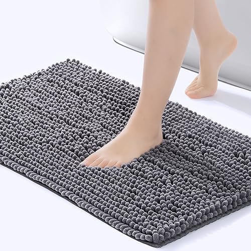 FRESHMINT Large Chenille Bathroom Rugs Mat 36”x24”, Non-Slip Bath Mat by FRESHMINT