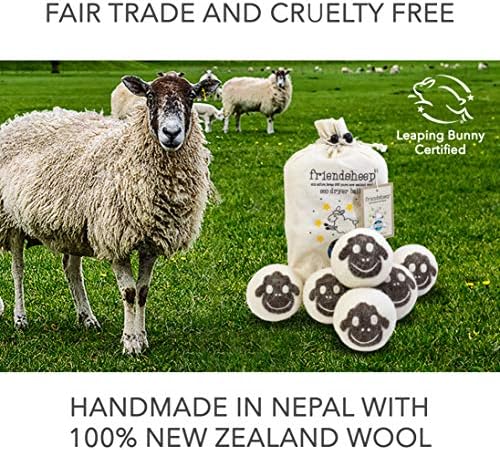 Friendsheep Wool Dryer Balls, Organic Reusable Fabric Softener Alternative - Image 5