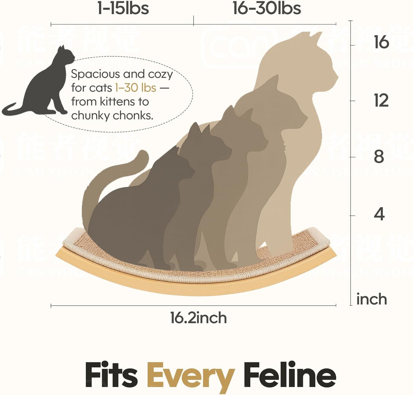 Wall Mounted Cat Shelves Stairs Set, 4 Piece Wood Cats Wall Furniture with Sisal Cat Window Perch, Flat Perch & Dual 4-Step Ladders for Climbing & Scratching