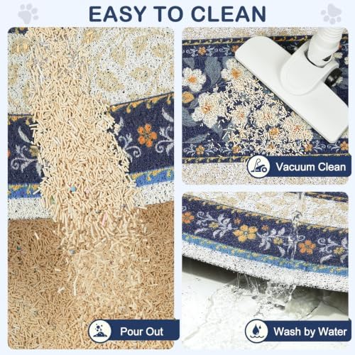 Unicorn Catcher 33"x22" Cat Litter Mat Non-Slip Washable Litter Box Mat - Image 5