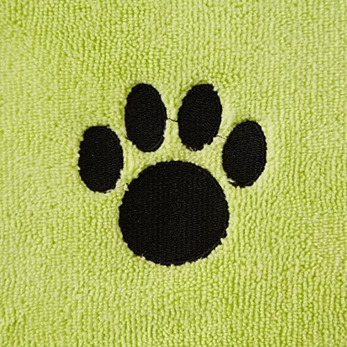 Bone Dry Pet Grooming Microfiber Towel, Embroidered Collection, Lettuce Green - Image 3