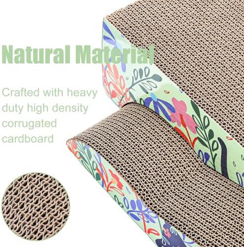 WUWEOT 2 in 1 Cat Scratching Board, Removable Cardboard Scratching Pad - Image 3