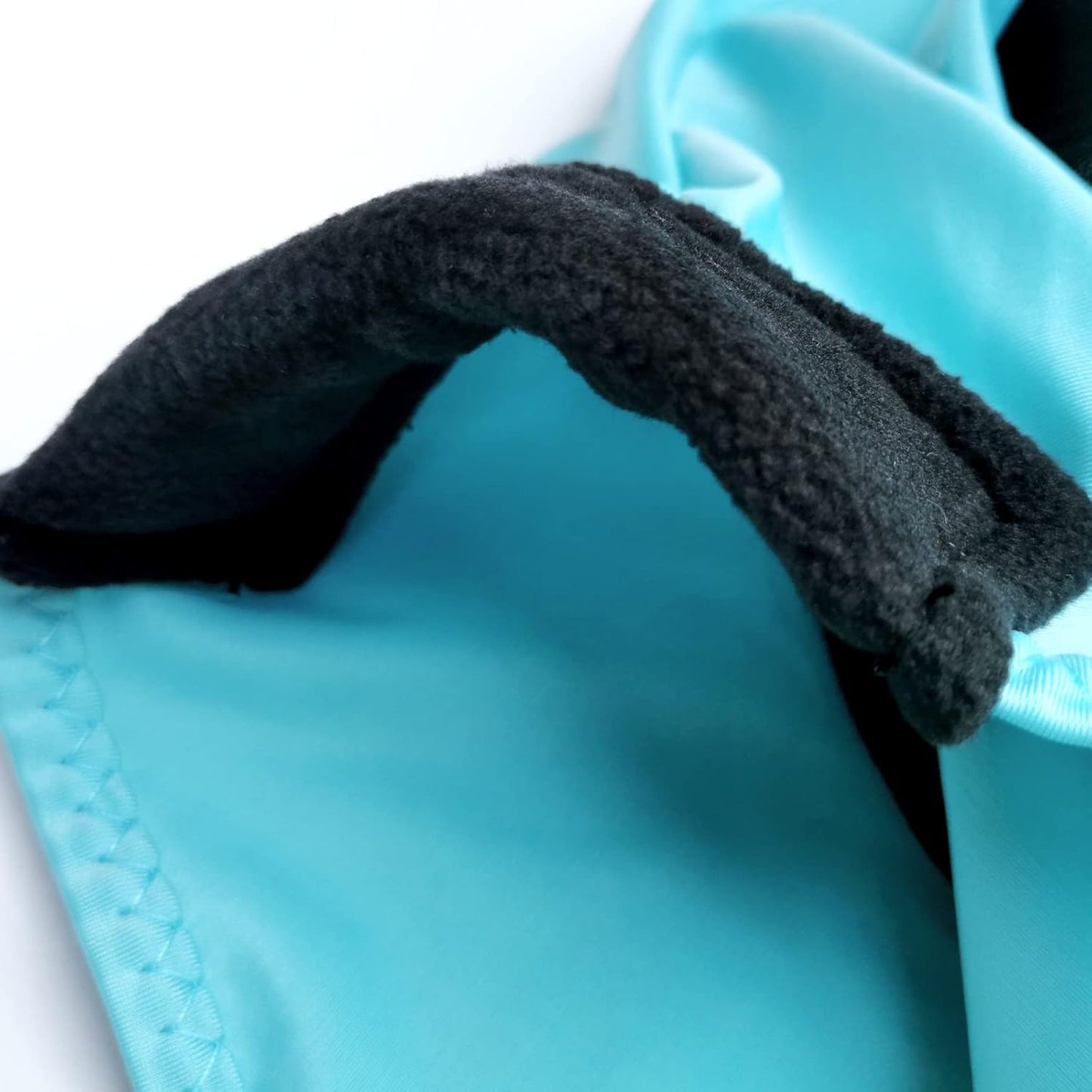 Horse Fly Mask with Ears - Large Eye Space for Full Vision, Breathable Stretch Comfort Fit, UV Protection, Forelock Opening, Easy Pull-On Paleblue Cob