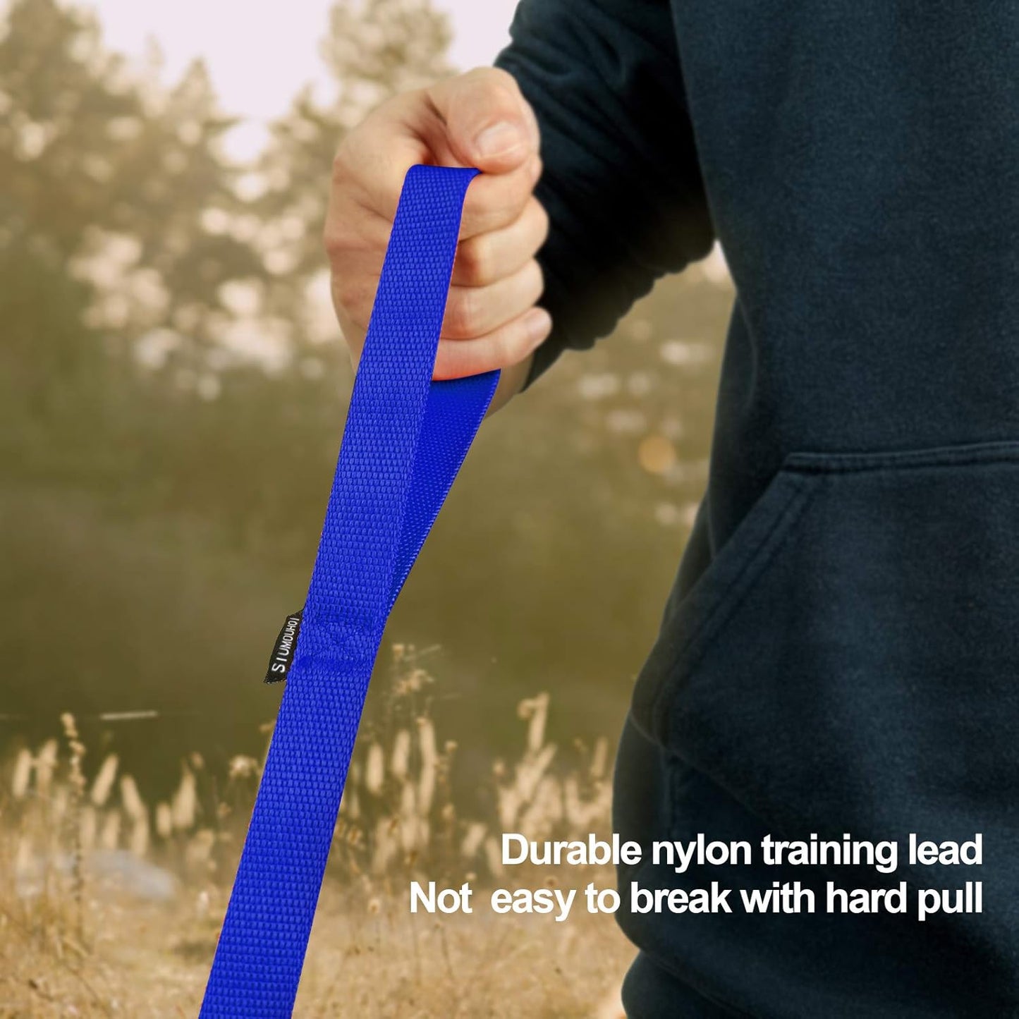 Dog/Puppy Obedience Recall Training Agility Lead - 15ft 20ft 30ft 40ft 50ft Training Leash - Great for Play, Camping, or Backyard - Blue 20ft