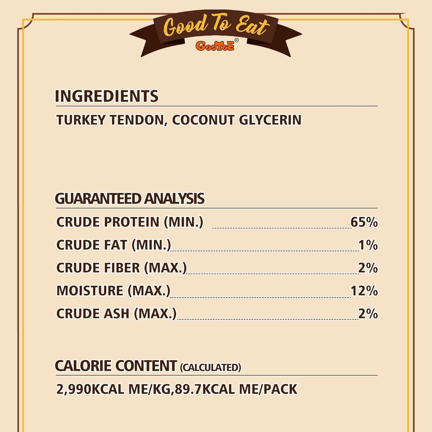 Gootoe Turkey Tendon Dog Treats, Pretzel (M) 3.17 oz, USA-Sourced Turkey Tendon, Natural Snack, Premium Puppy Chews, Hypoallergenic, Reseal Value Bags, Size for Medium Dogs (Pack of 2)