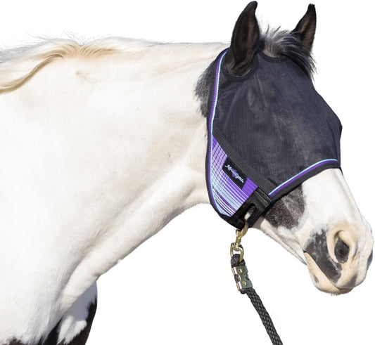 Kensington 90% UV Fly Mask CatchMask UViator - Without Ears & Forelock Freedom Web Trim Size: Medium Color: 2017 - Lavender Mint