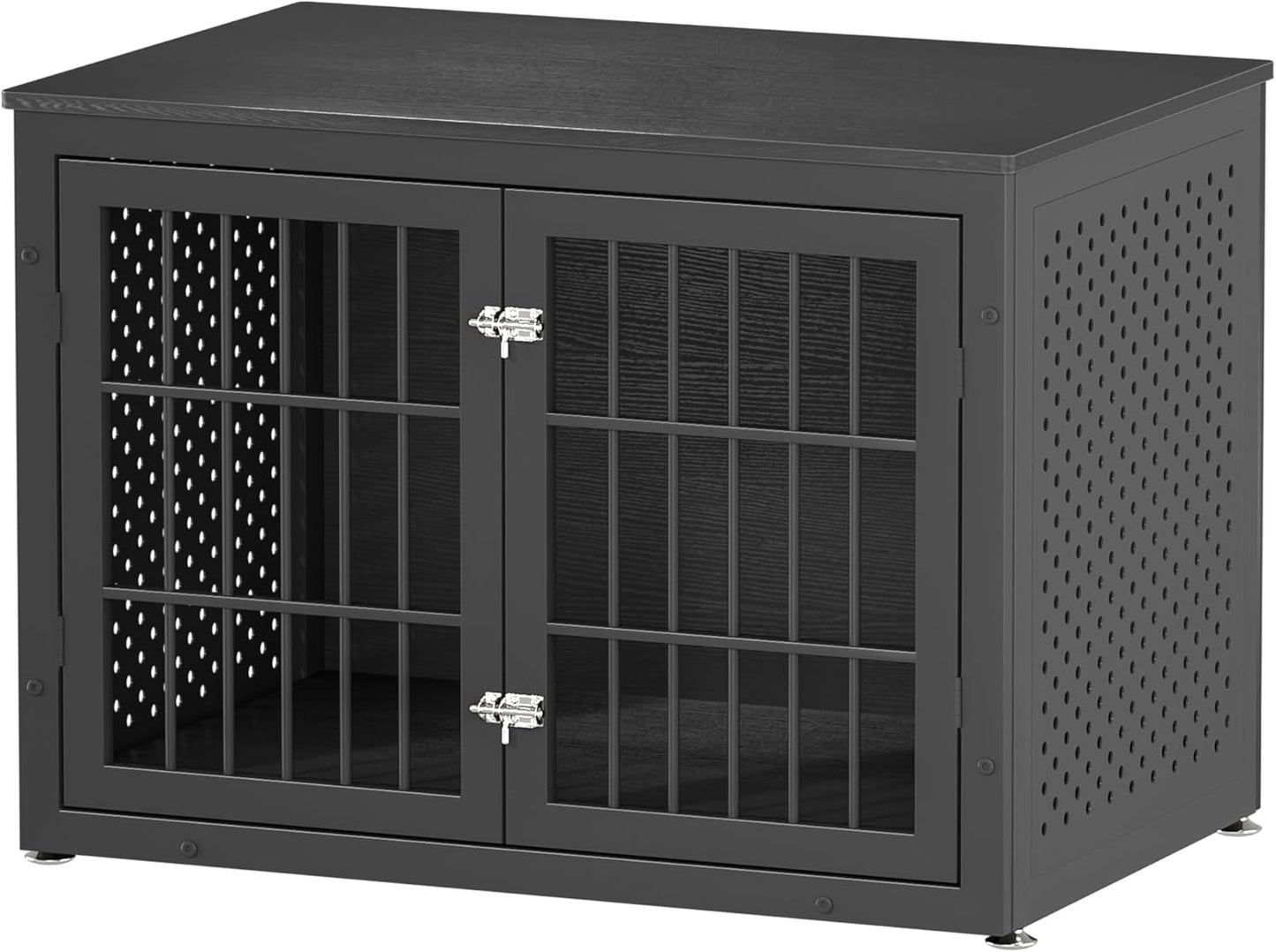 38" Heavy Duty Dog Crate Furniture for Large and Medium Dogs,Wooden Metal Kennel for High Anxiety Dogs, Chew Proof Pet Cage Indoor, Decorative Dog Kennel End Table