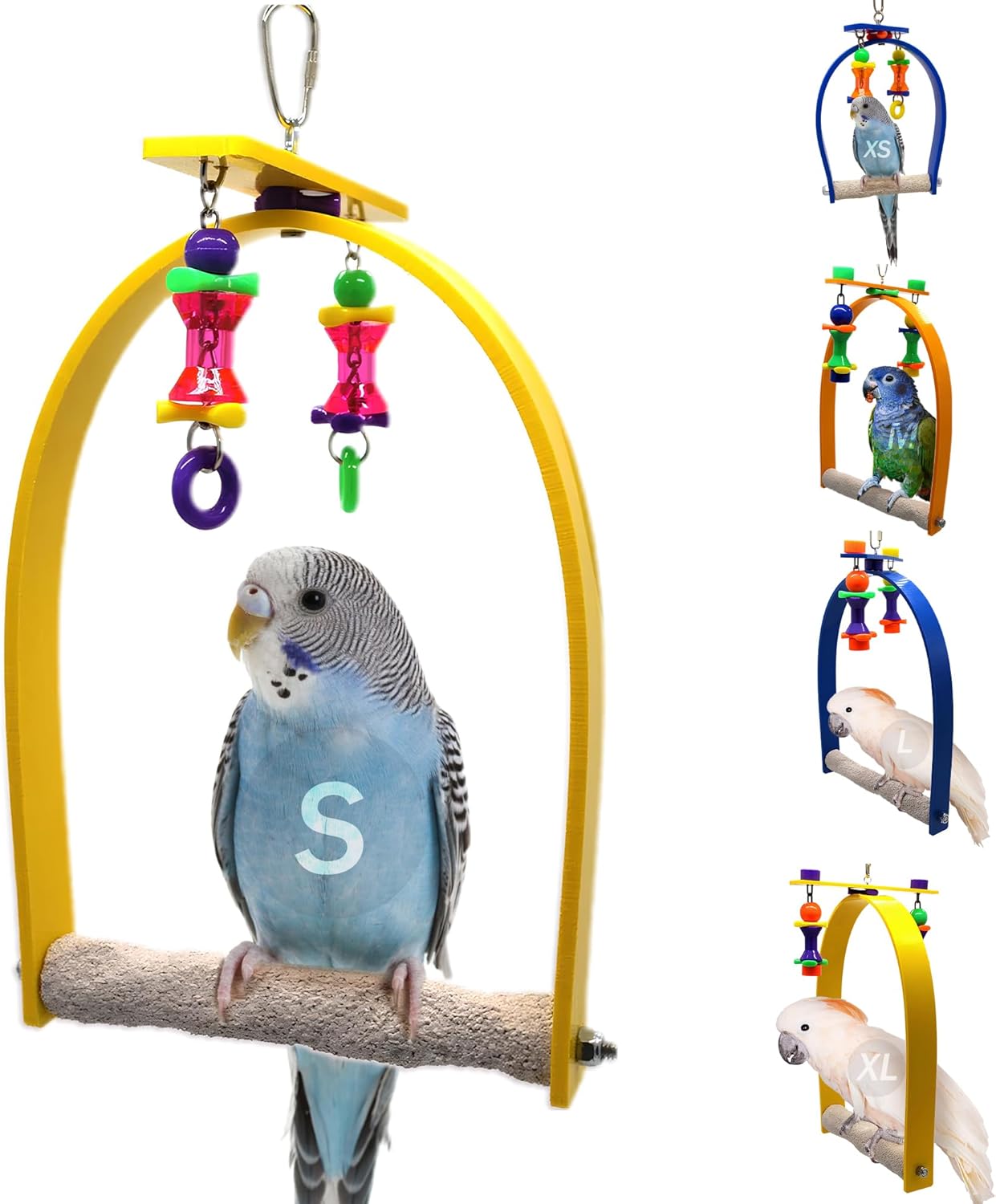 Small Whirly Bird - Perfect Cage Toy Stimulates Visual and Physical Activity - Safe, Non-Toxic, Cage Accessories for Small Birds