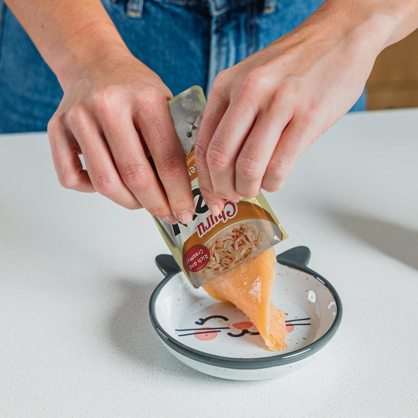 INABA Churu Stew for Cats, Side Dish Pouch with Vitamin E, 1.4 Ounces per Pouch, 12 Pouches, Chicken & Tuna Recipe