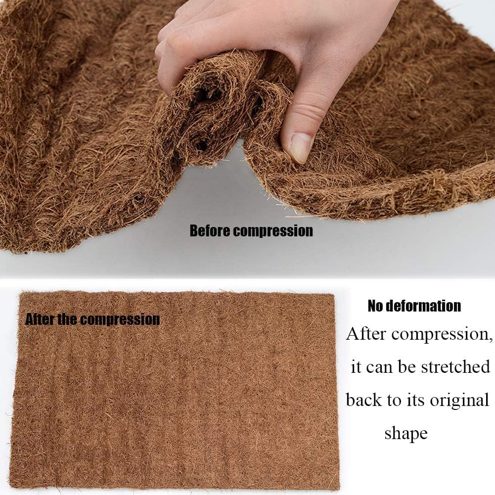Hamiledyi Reptile Carpet 40" L x 16" W Natural Coconut Fiber Tortoise Carpet Mat for Pet Terrarium Liner Reptile Supplies for Lizard Snake Chamelon Turtle Bedding Bunny Rabbit Mat