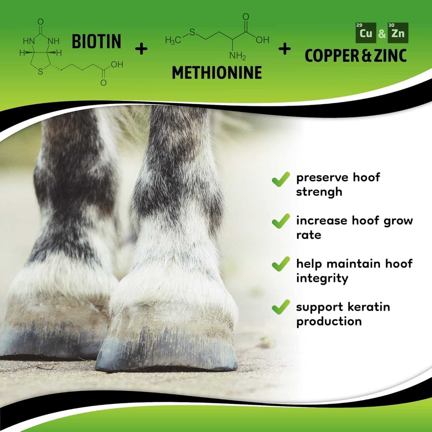 SynoStride All Natural, All-in-one, Joint and Hoof Health Supplement for Horses, Powder with Glucosamine, Chondroitin, Hyaluronic Acid, Biotin, Methionine, Trace Minerals (1080 Grams) x2