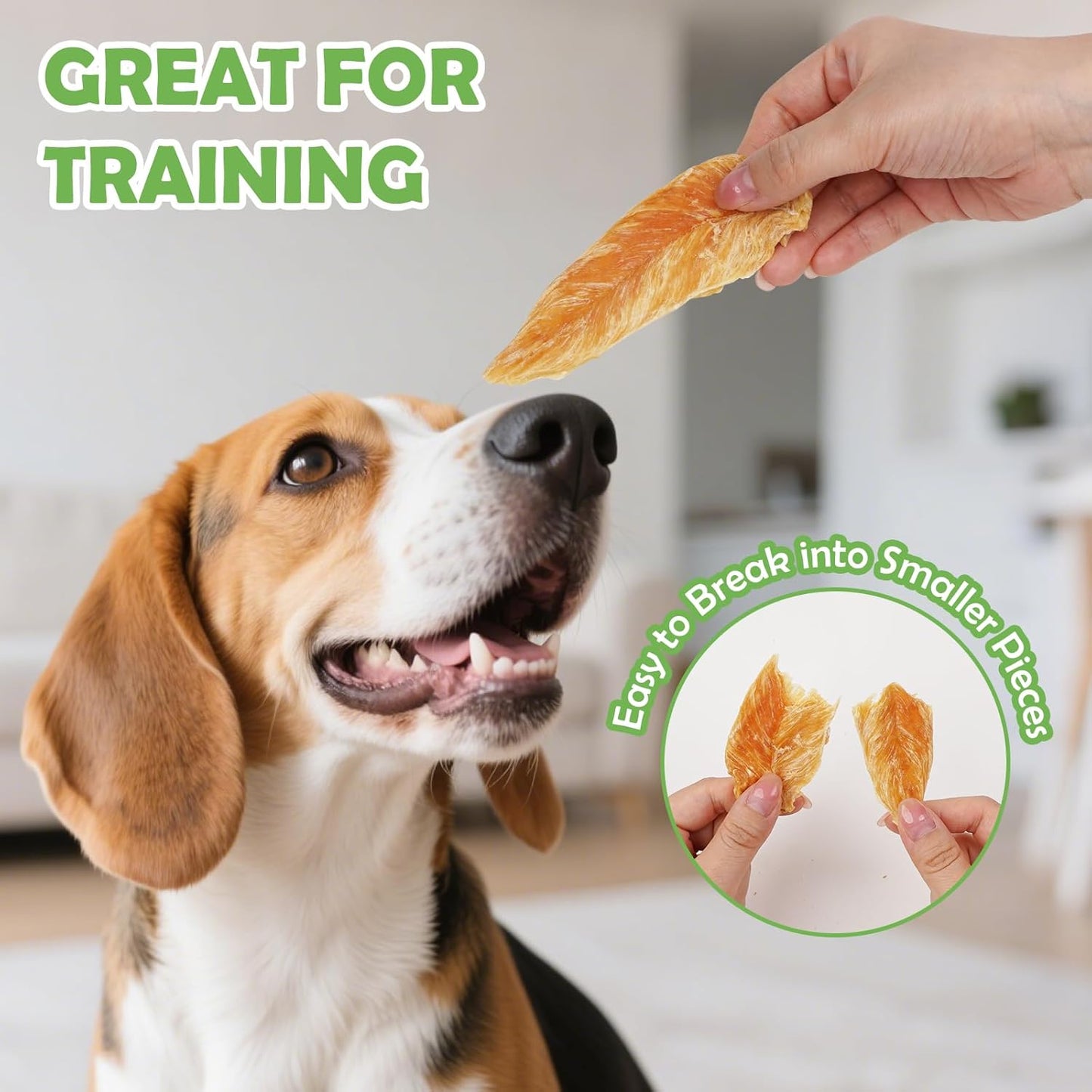 MON2SUN Dog Treats Chicken Jerky, Single-Ingredient, Rawhide-Free, High Protein, Low Fat, Training Treats for Small to Large Dogs, 14.1 oz