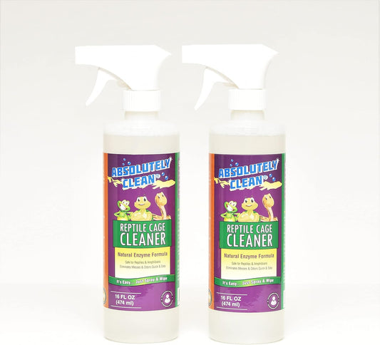 Absolutely Clean Amazing Reptile & Amphibian Terrarium Cleaner and Odor Eliminator - Just Spray/Wipe - Safely & Easily Removes Reptile & Amphibian Messes - USA Made