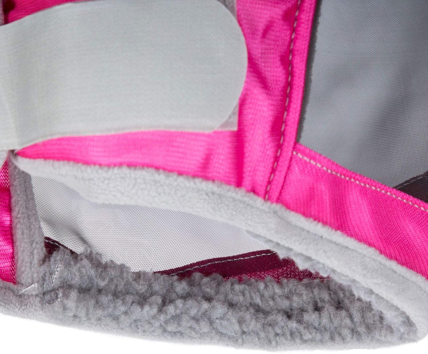 Harrison Howard CareMaster Pro Luminous Fine Mesh UV-Proof Fleece Padding Fly Mask Half Face Flamingo (S; Pony)