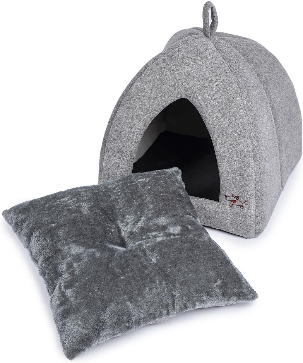 Best Pet Supplies Pet Tent-Soft Bed for Dog and Cat by - Gray, 20" x 20" x H:22"