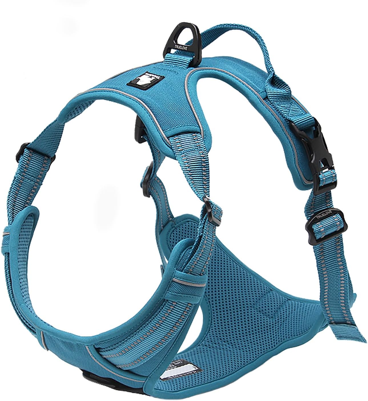 TRUE LOVE Truelove Adjustable No-Pull Dog Harness Reflective Pup Vest Harnesses Comfortable Control Brilliant Colors TLH5651(Blue,XL)