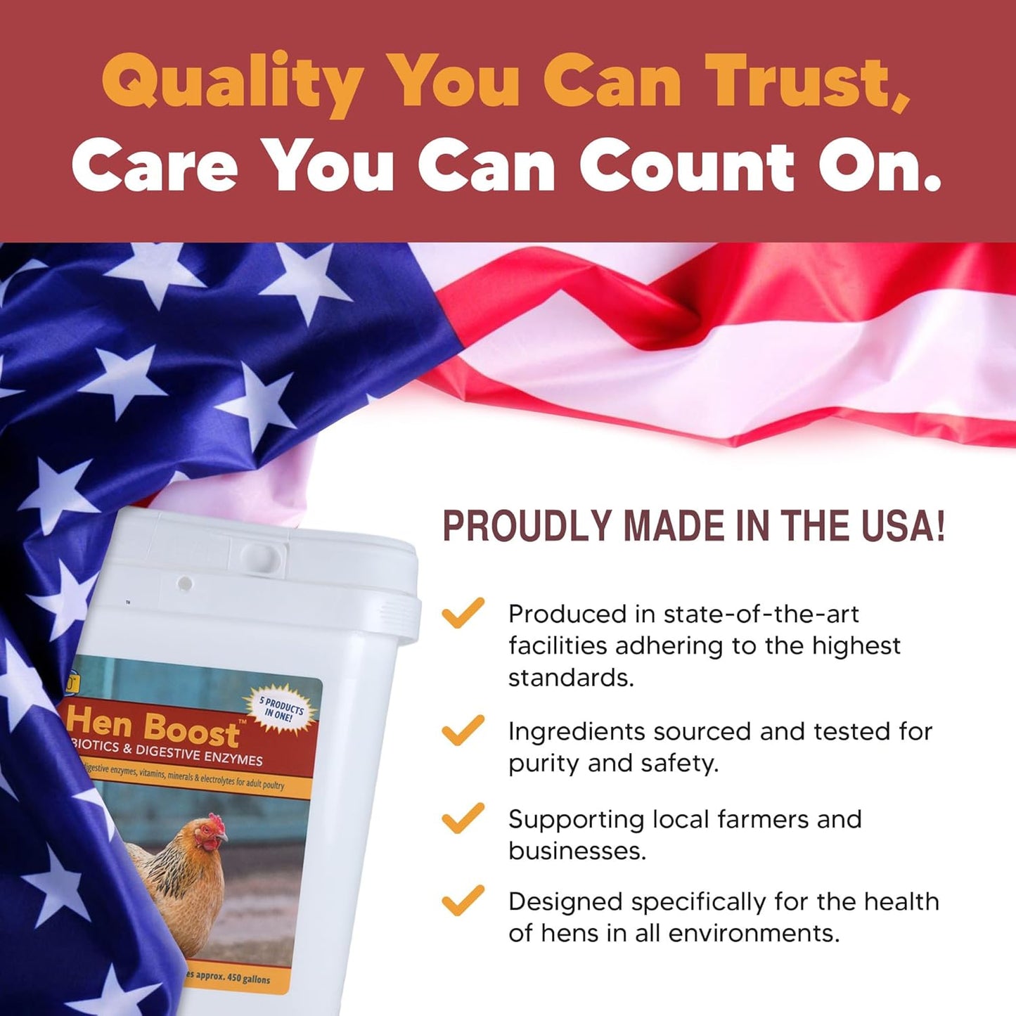 Flock PRO Hen Boost - Digestive Supplement for Hens | Chicken Vitamins and Supplements | Probiotics, Digestive Enzymes, Electrolytes for Adult Poultry-5lb