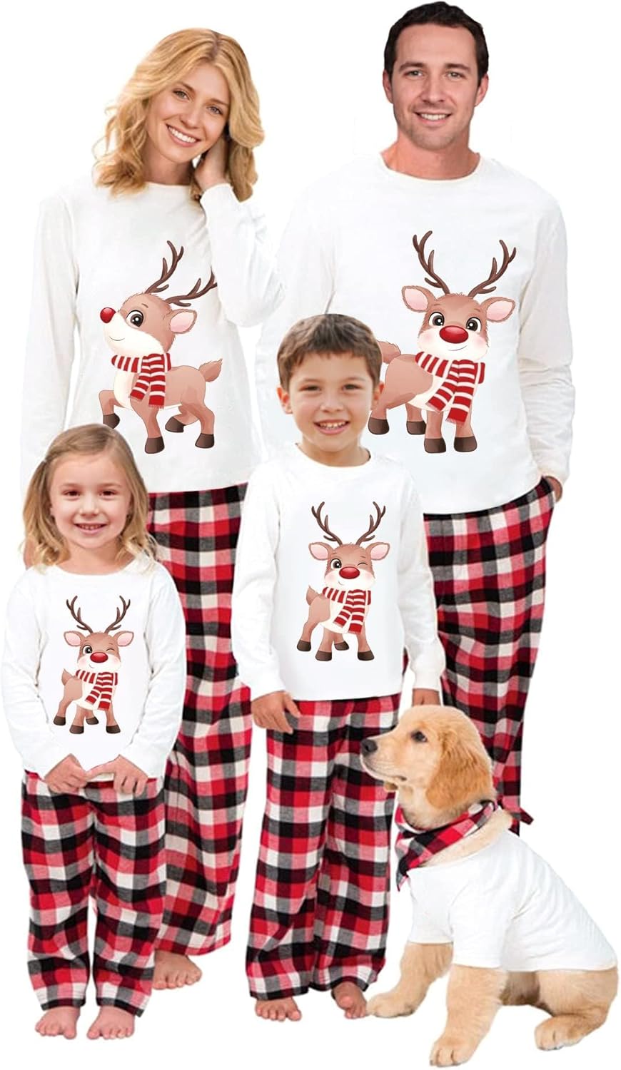 Matching Family Christmas Pajamas Set - Xmas Sleepwear PJs