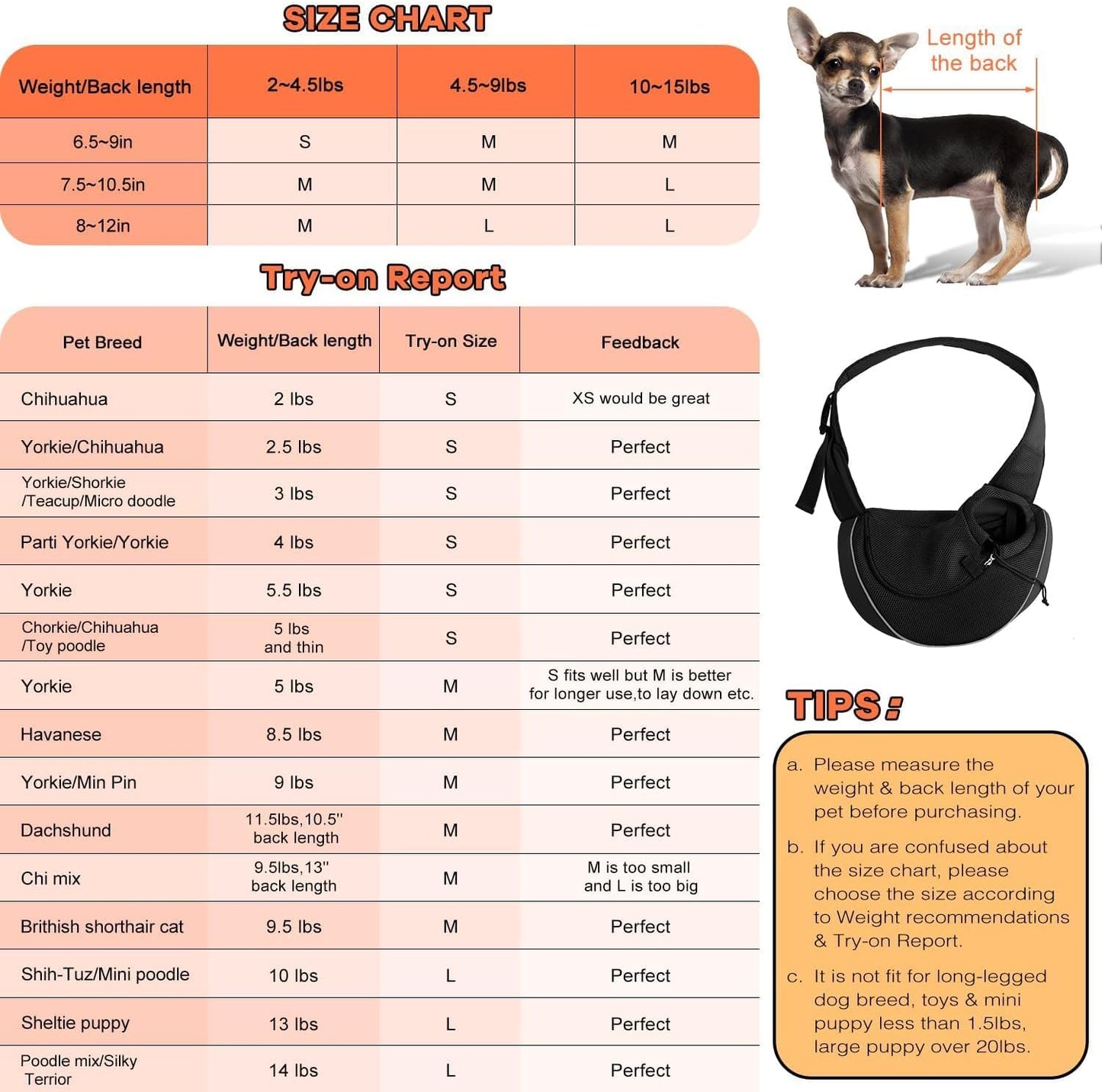 YUDODO Pet Sling Carrier for Small Dogs & Cats – Hands-Free Puppy Carrier with Safety Hook, Large Zipper Pocket, Soft Breathable Mesh, Adjustable Strap & Reflective Strip (Black 2.0 L)