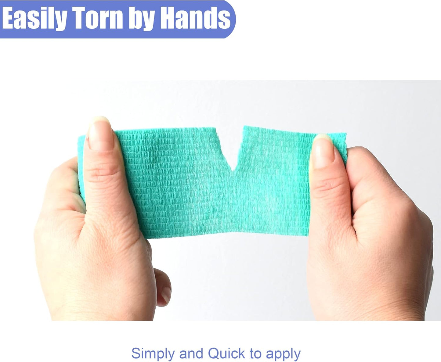 9 Pack 2" x 5 Yards Self Adhesive Bandage Wrap Self Stick Wrap for Ankle, Wrist, Finger, Sports, Breathable Cohesive Vet Tape for Pets (Middle Green)