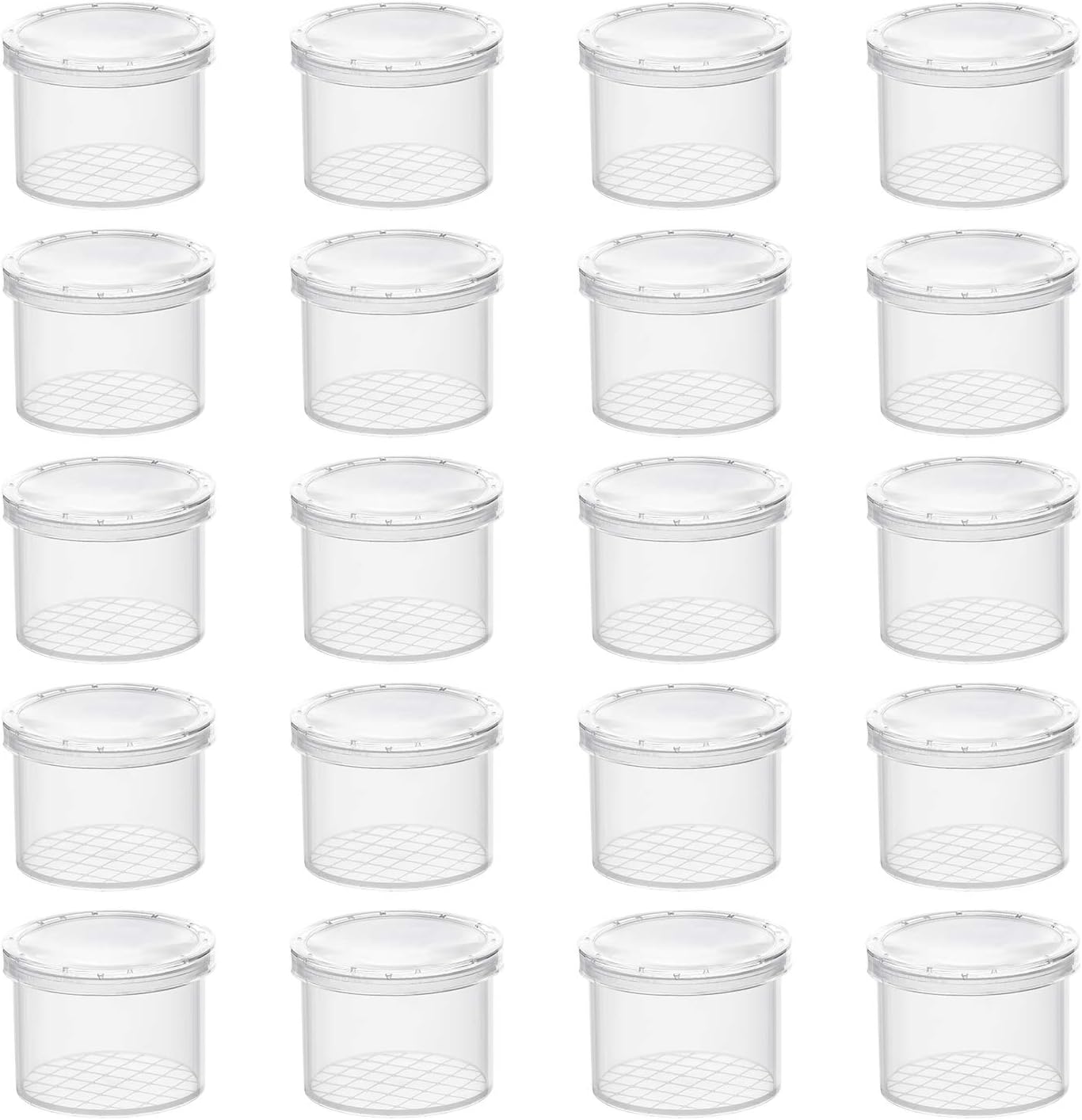 Coopay 20 Pieces Bug Viewer Critter Insect Cage Magnifying Insect Box Bug Magnifier Container Catcher Cage, Science Nature Exploration Tools